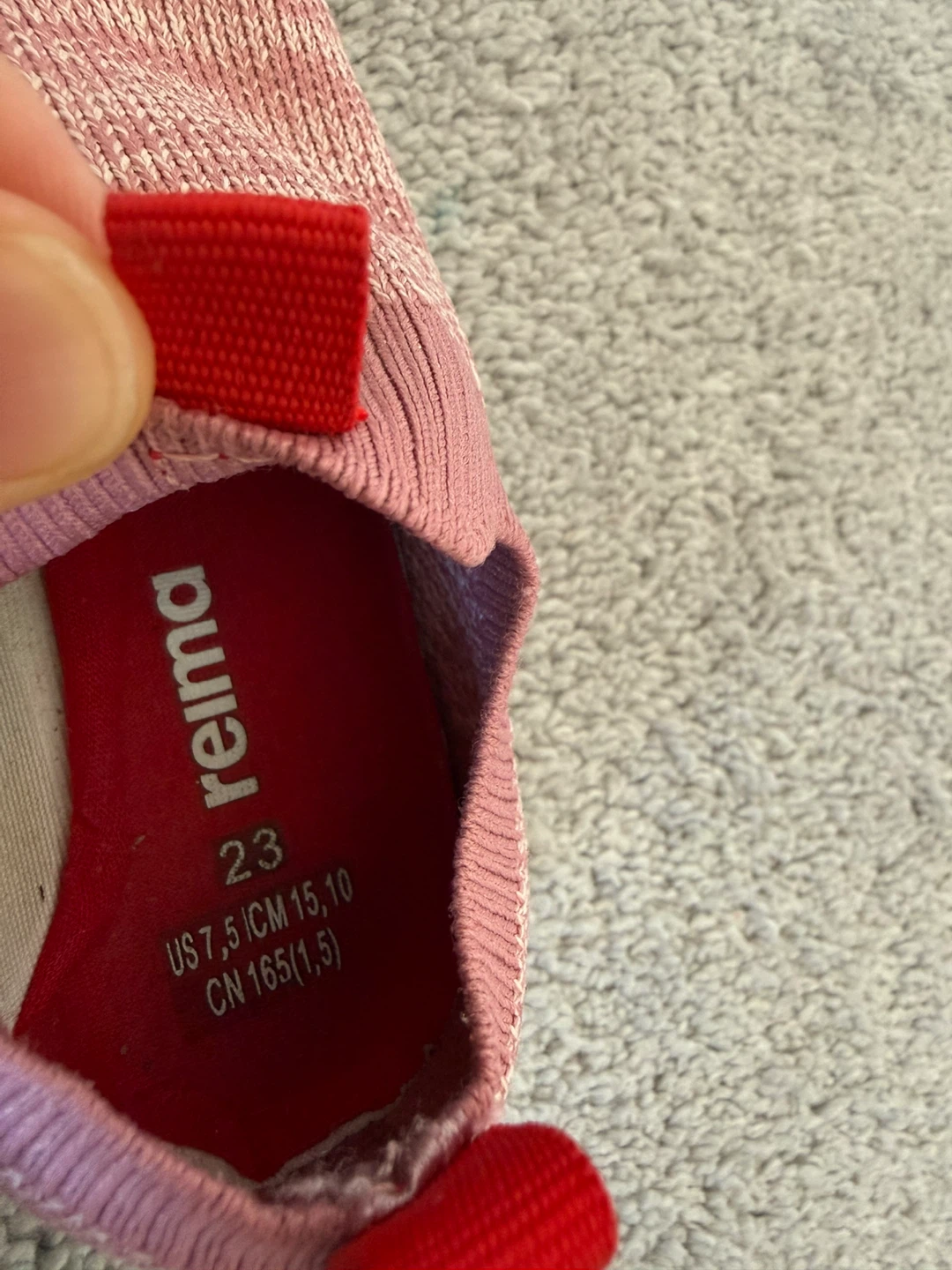 Reima Pink Knit Slip-On Shoes - Size 23 - photo 2