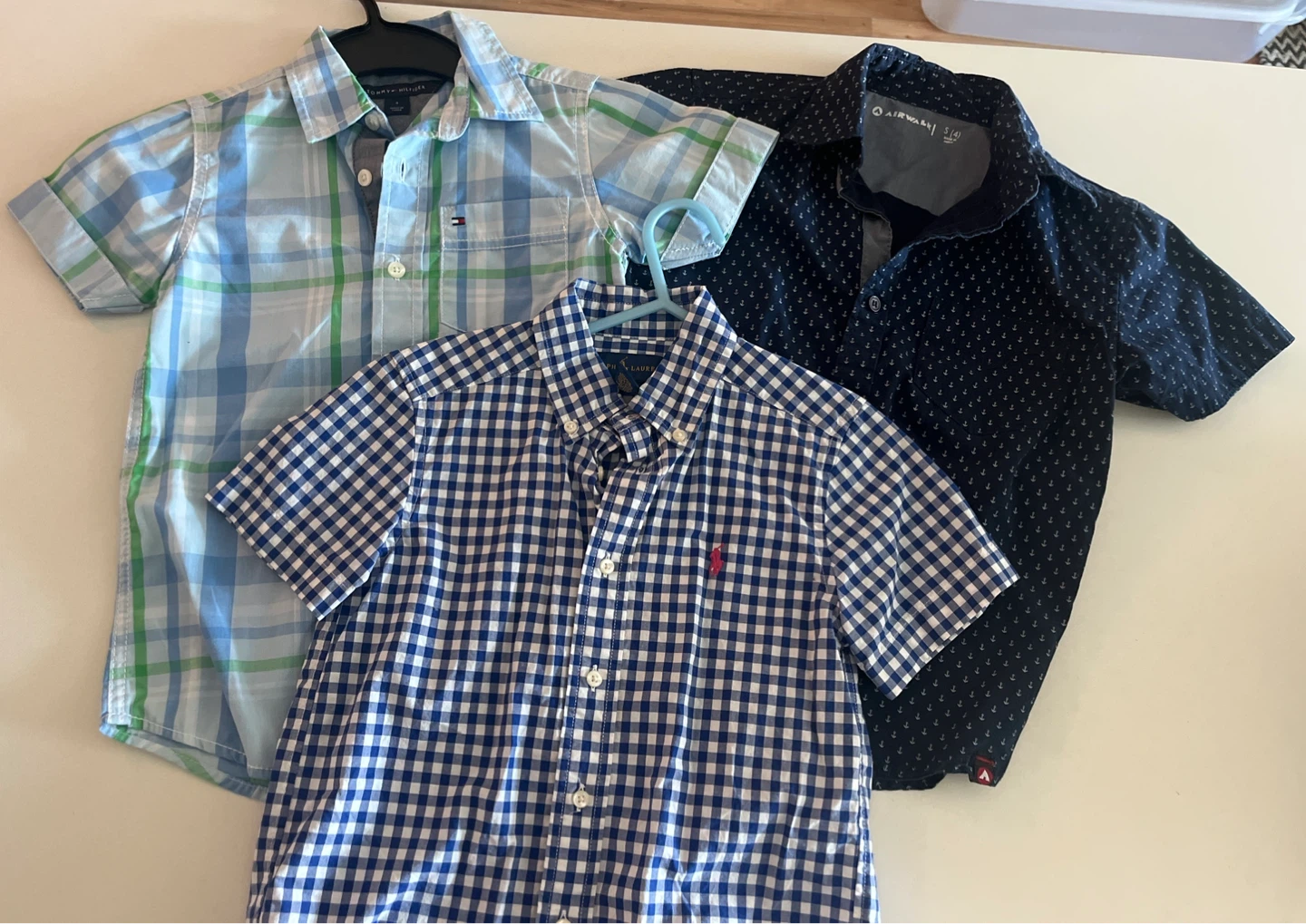 Spring bundle boys 4T shirts - Hilfiger, Ralph Lauren & Airwalk