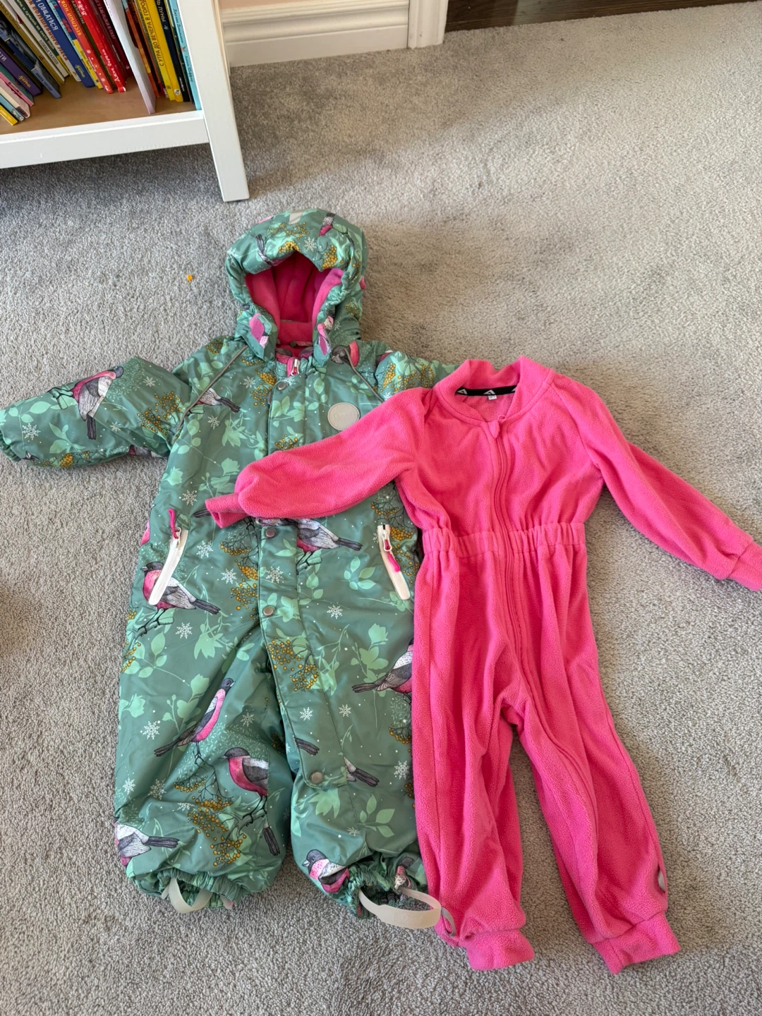 Olbos Active Snowsuit - Green Bird Print