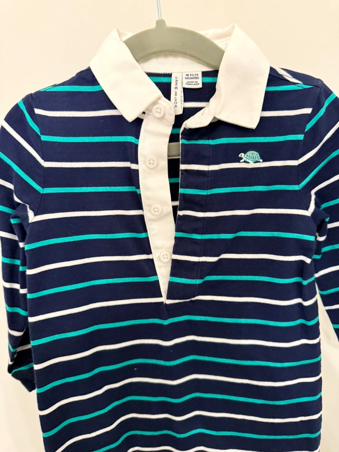 Janie and Jack Baby Striped Rugby Romper 18-24 Months - photo 2