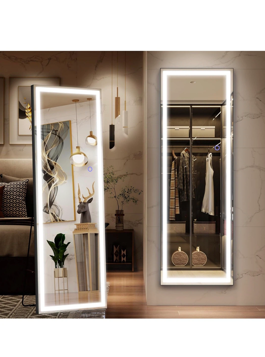 Full Length LED Mirror with Smart Touch Screen