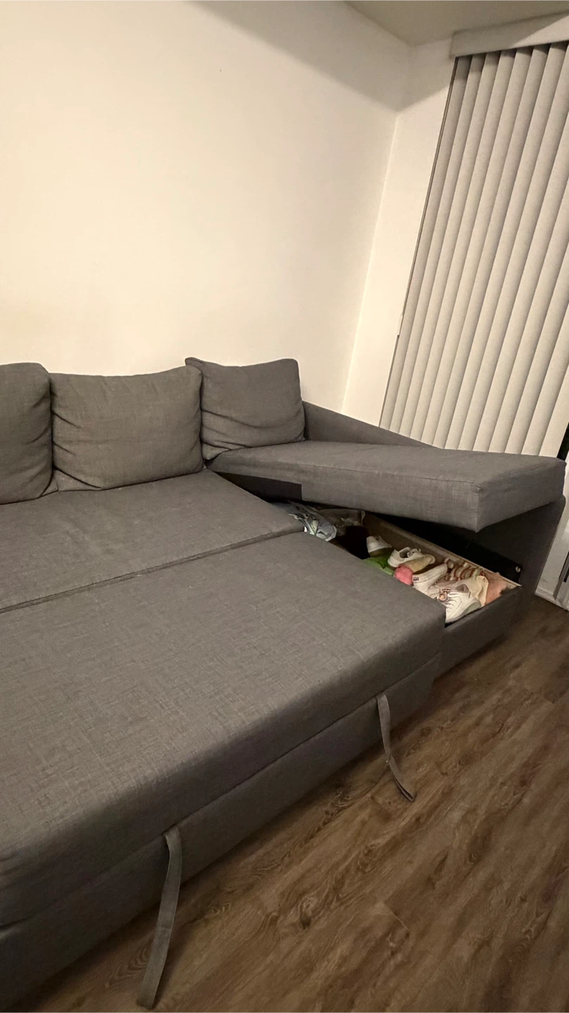 Moving Sale ❗️IKEA Grey Sectional Sofa Bed with Storage - photo 3
