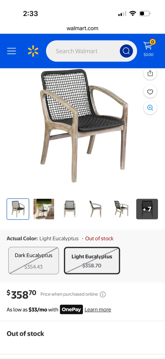 Armen Living Brighton Outdoor  Chair - photo 2