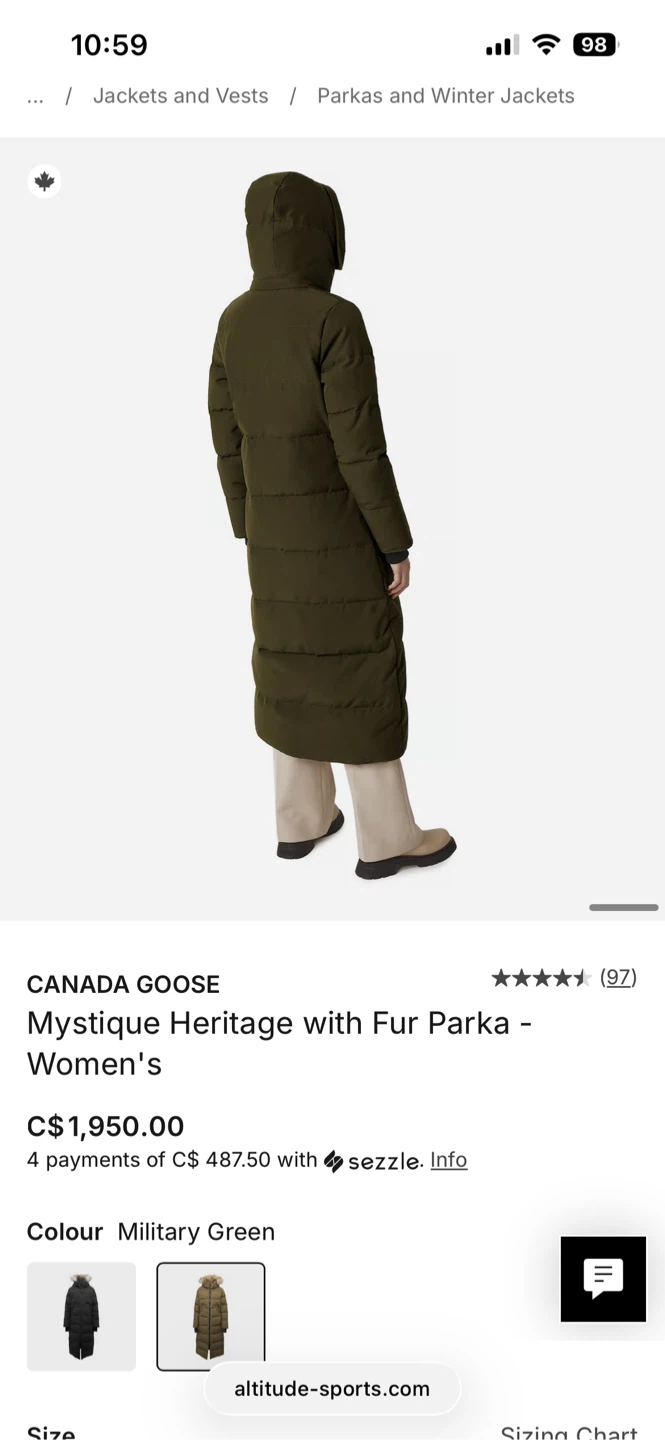 Canada Goose Mystique Fur Parka Women- Military Green - photo 5