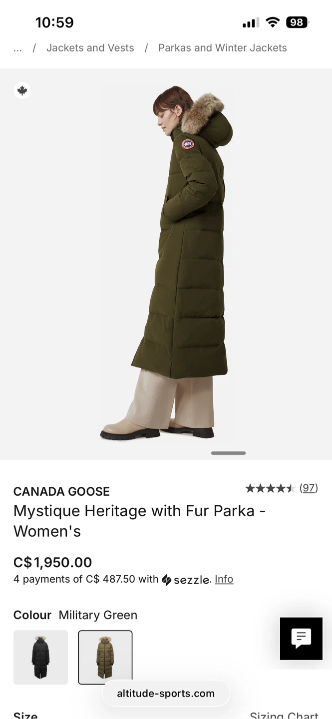 Canada Goose Mystique Fur Parka Women- Military Green - photo 4