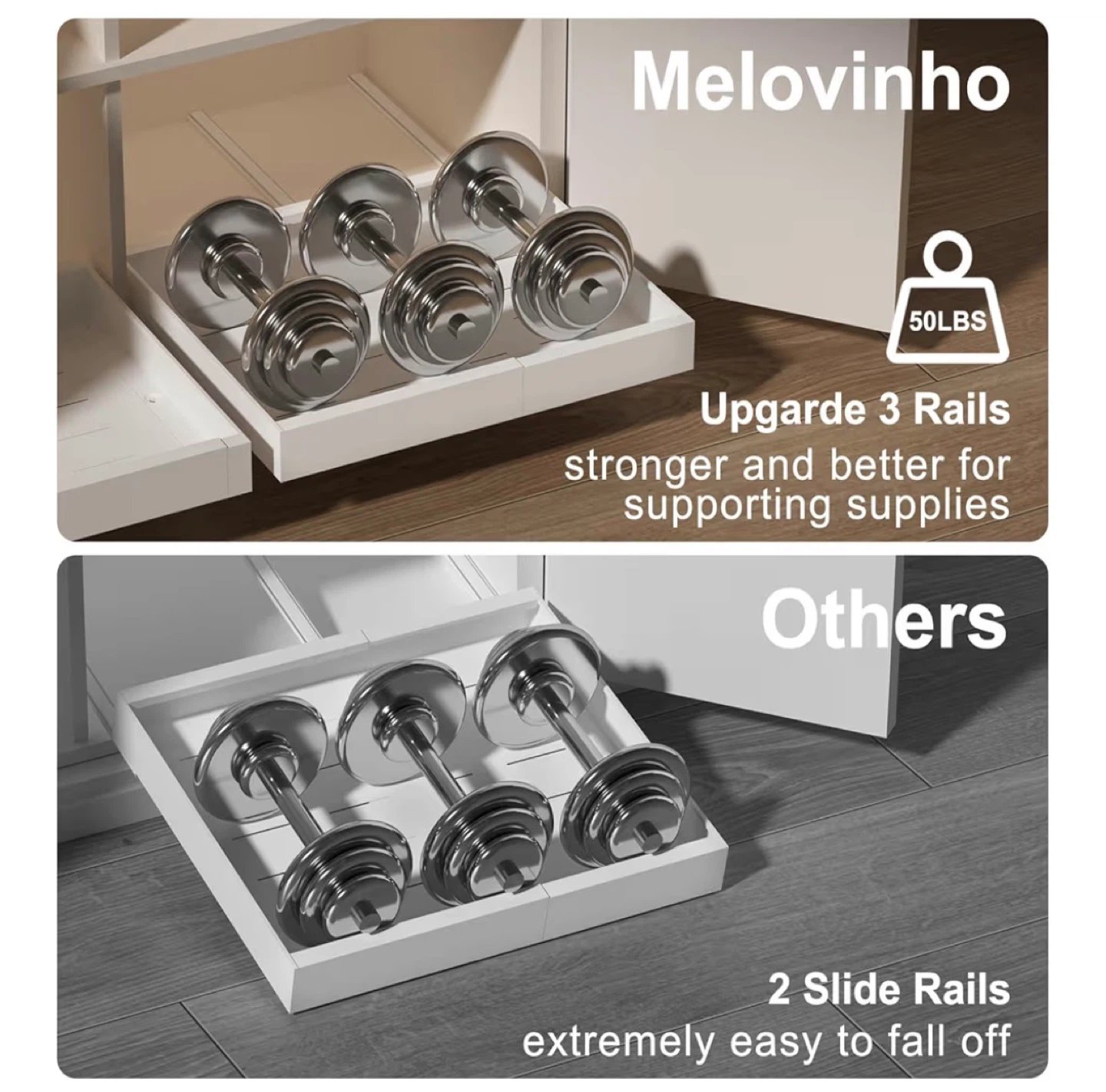 New! Melovinho 2 Pack Expandable Cabinet Organizers (32cm-52cm) - photo 4
