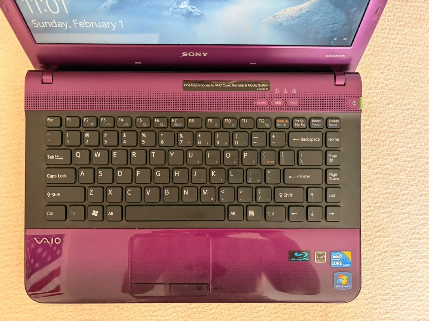 Sony VAIO Purple Laptop - photo 2