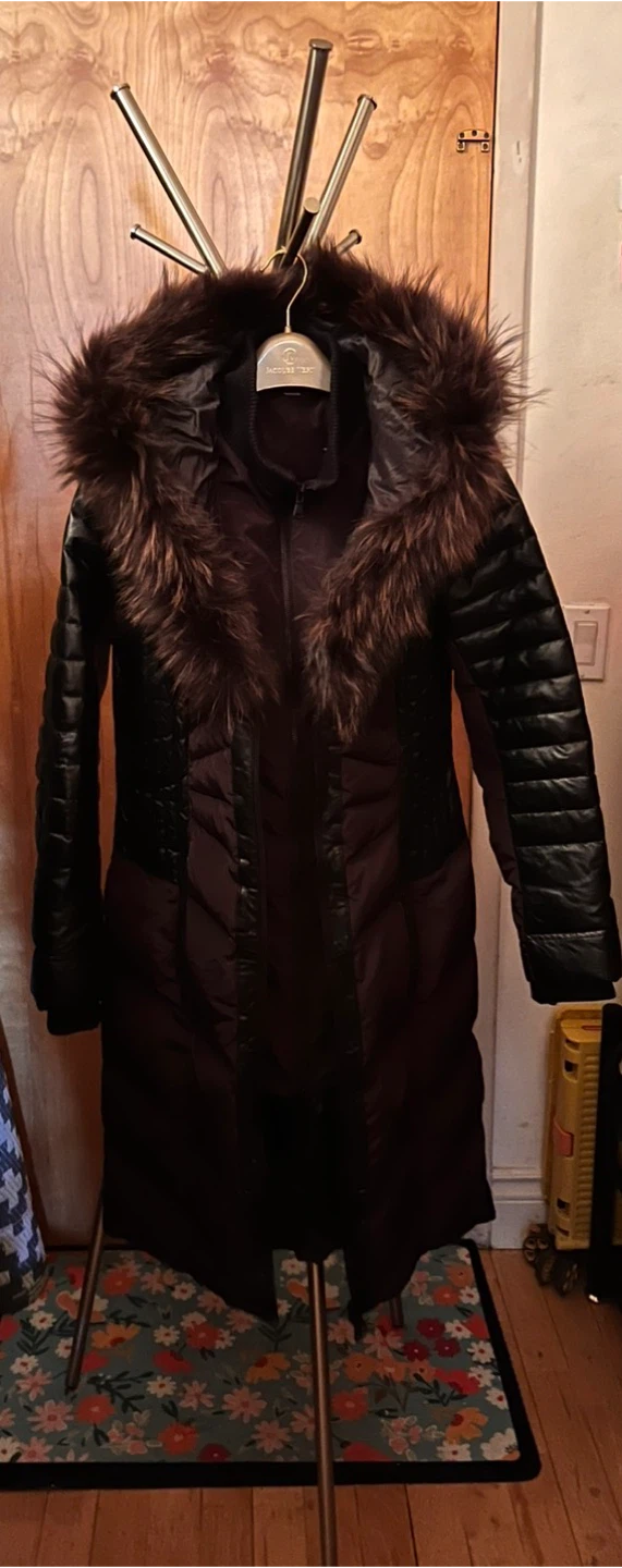 Winter Down Coat with Fur Trim - photo 2