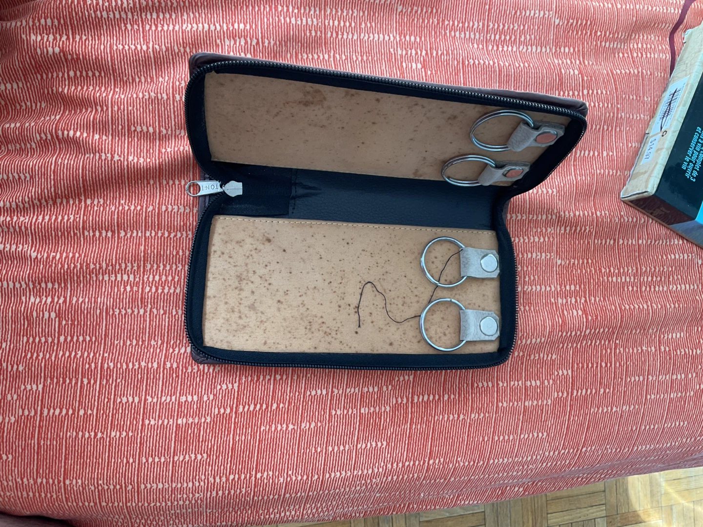 Black Leather key Case - photo 3