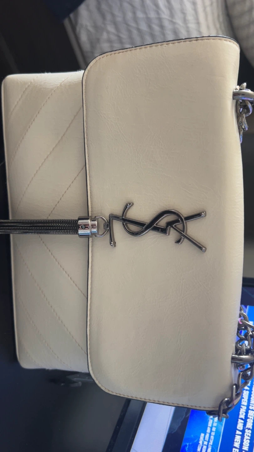 Yves Saint Laurent Cream Shoulder Bag