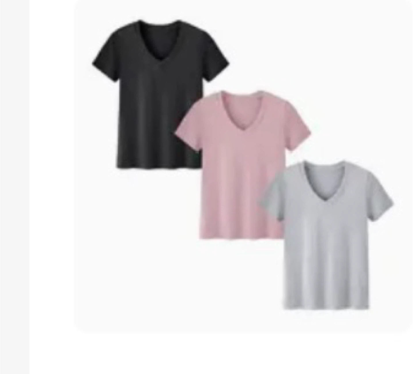 Women's V-Neck Short Sleeve T-Shirt - Pink