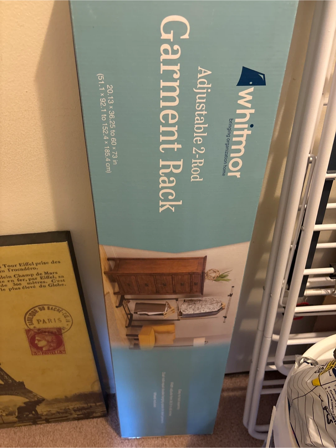 Whitmor Adjustable 2-Rod Garment Rack