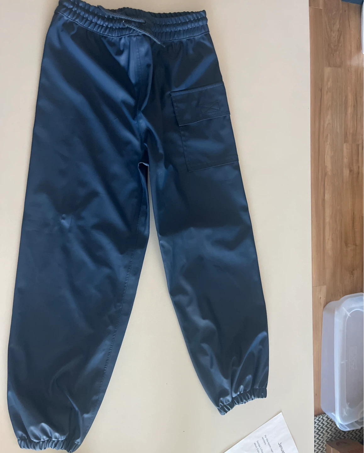 Hatley Navy splash Rain Jacket and Pants Set size 7 - photo 3