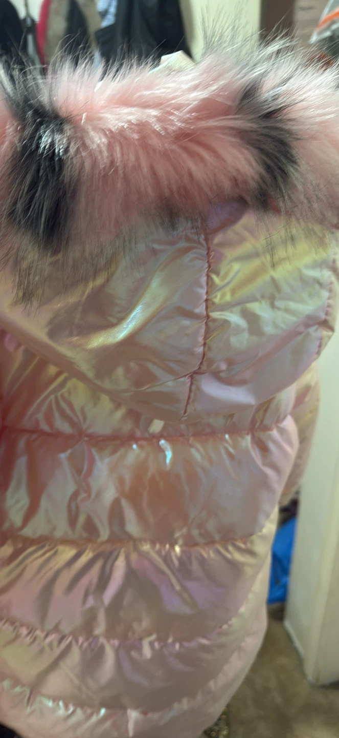 Kids Pink Puffer Coat - Size 7-8 Years - photo 4