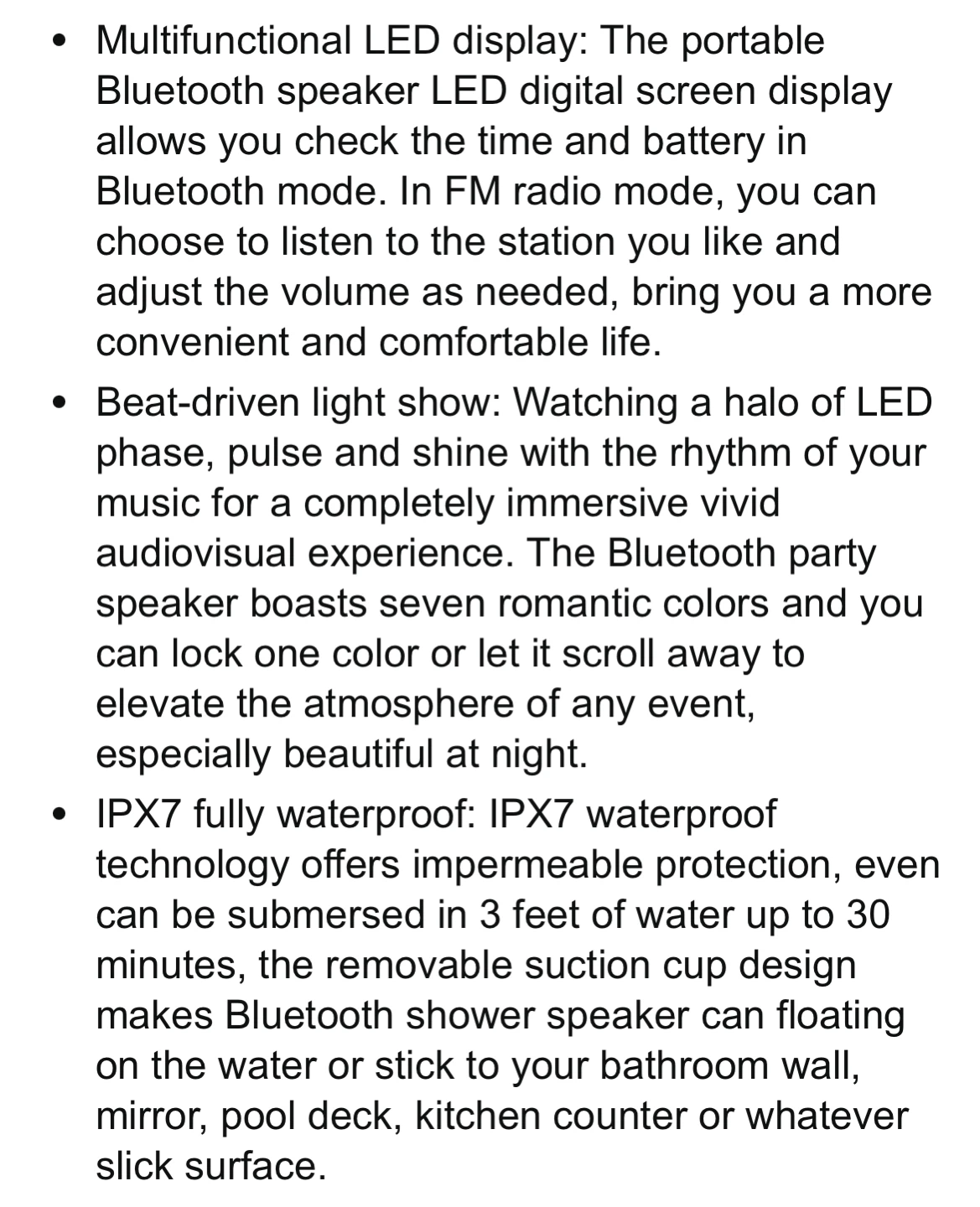 BASSPAL Waterproof Portable Bluetooth Speaker - photo 3