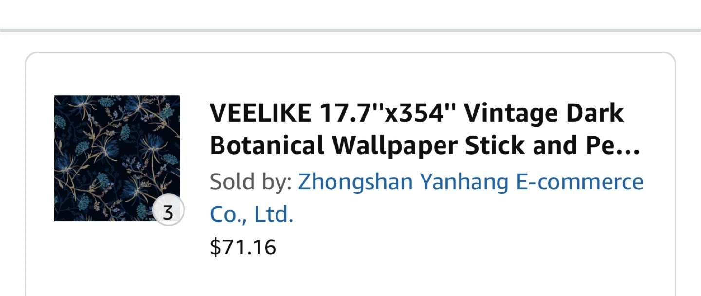 VEELIKEE 17.7"x354" Vintage Dark Botanical Wallpaper - photo 2