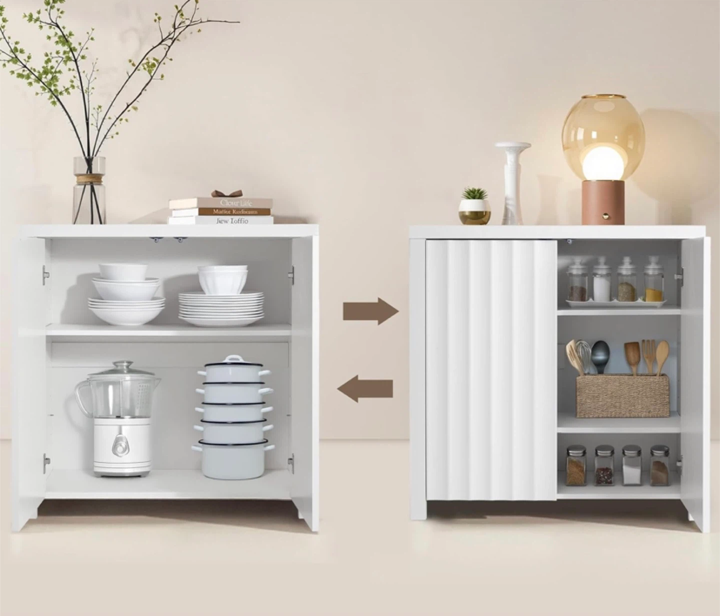 Finnihomy White Name Side Table - photo 3