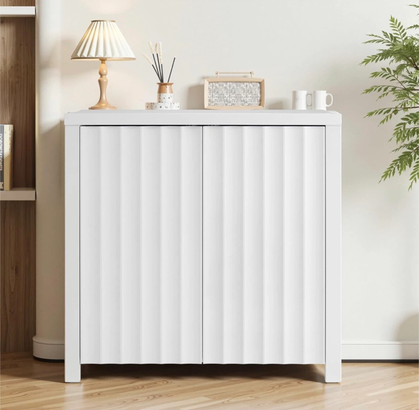 Finnihomy White Name Side Table