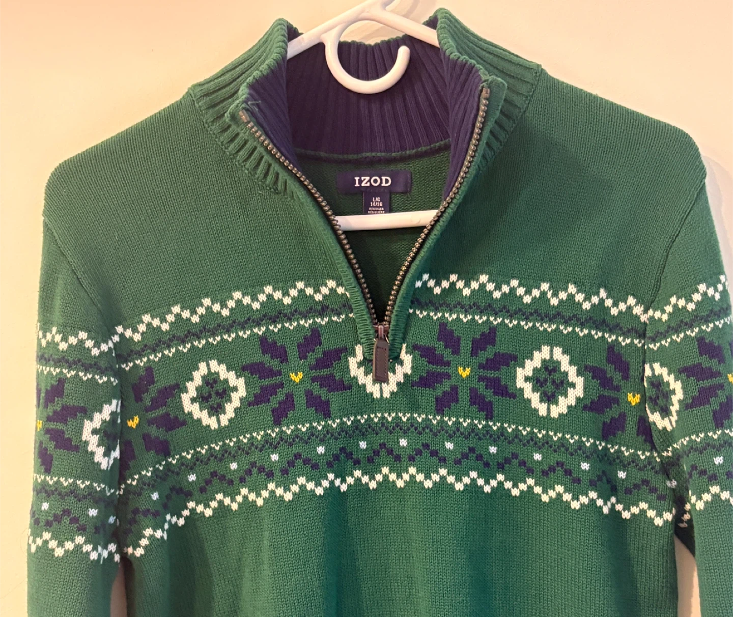 Boy’s 1/4 Zip Sweater in Excellent Condition! Size L (14/16) - photo 2