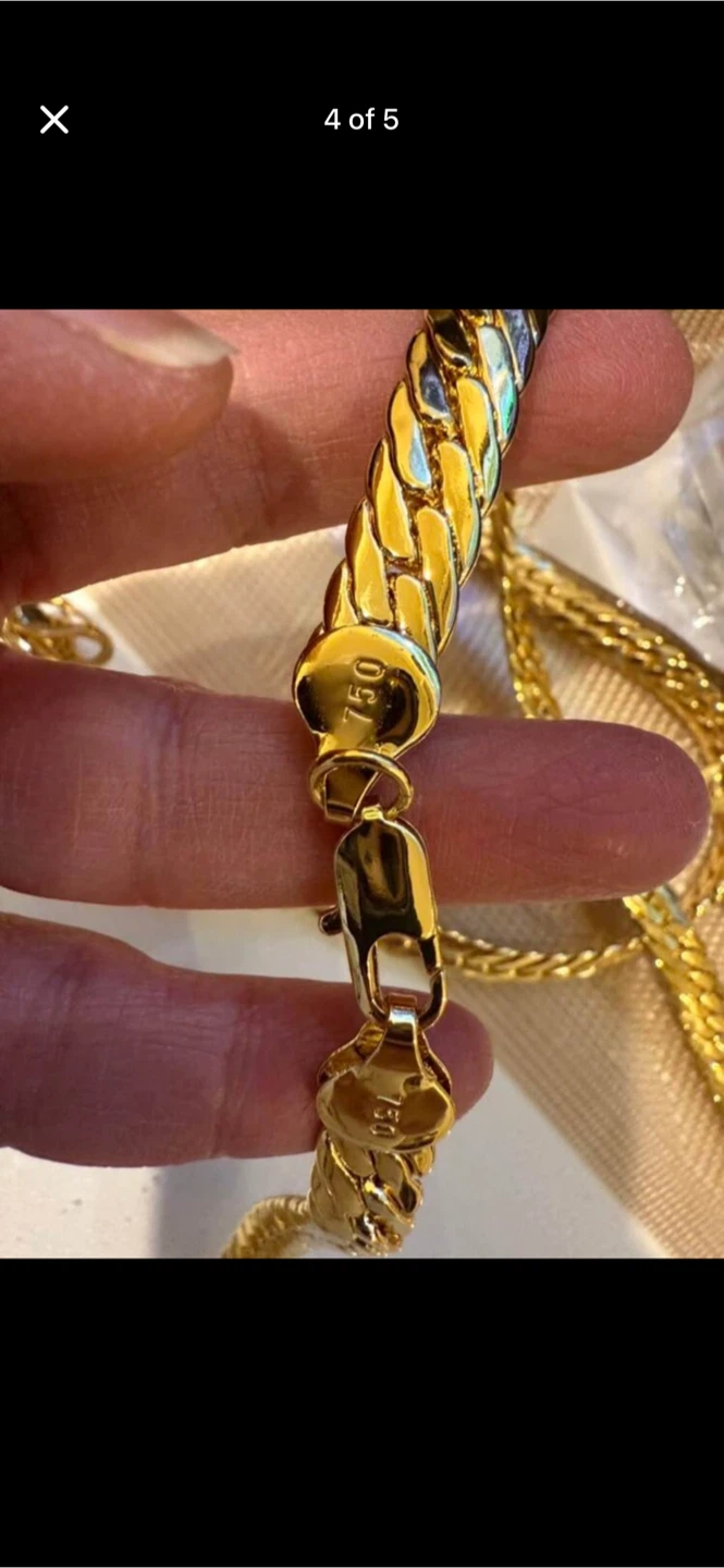 18 k- 750 Gold Plated Chain - photo 2