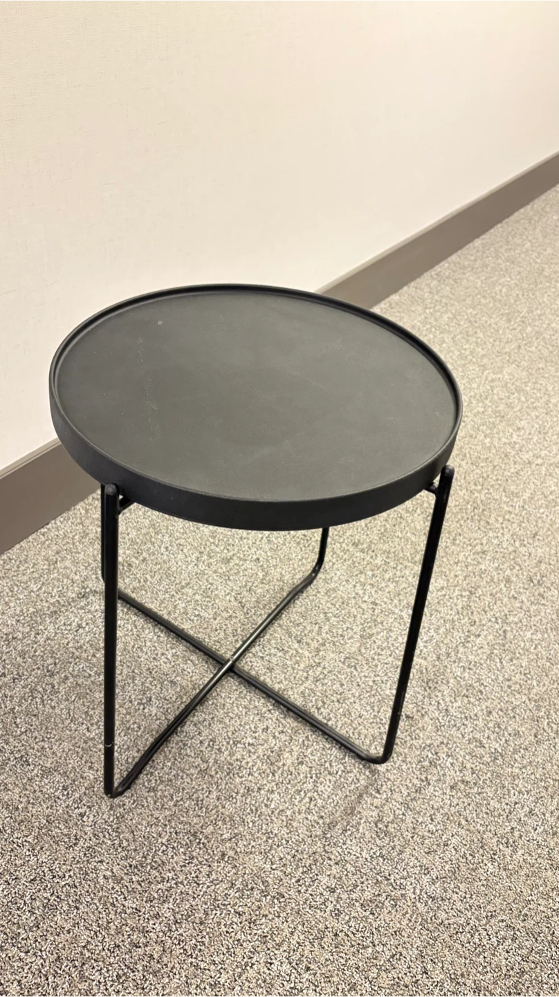 Black Round Side Table