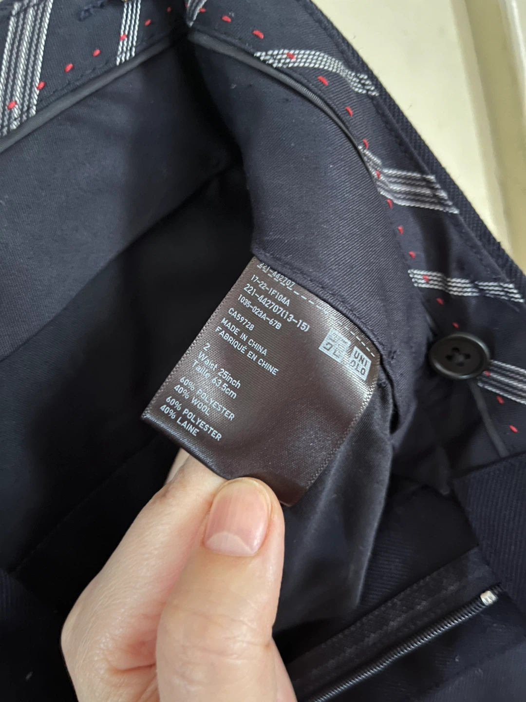 UNIQLO Ines de la Fressange Navy Wool Blend Pants size 25 - photo 4