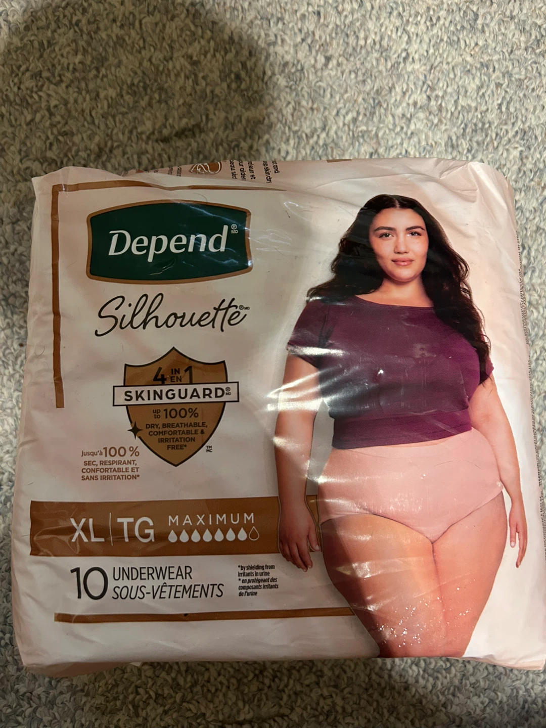 Depend Silhouette Maximum Absorbency Underwear XL - 10 count - photo 2