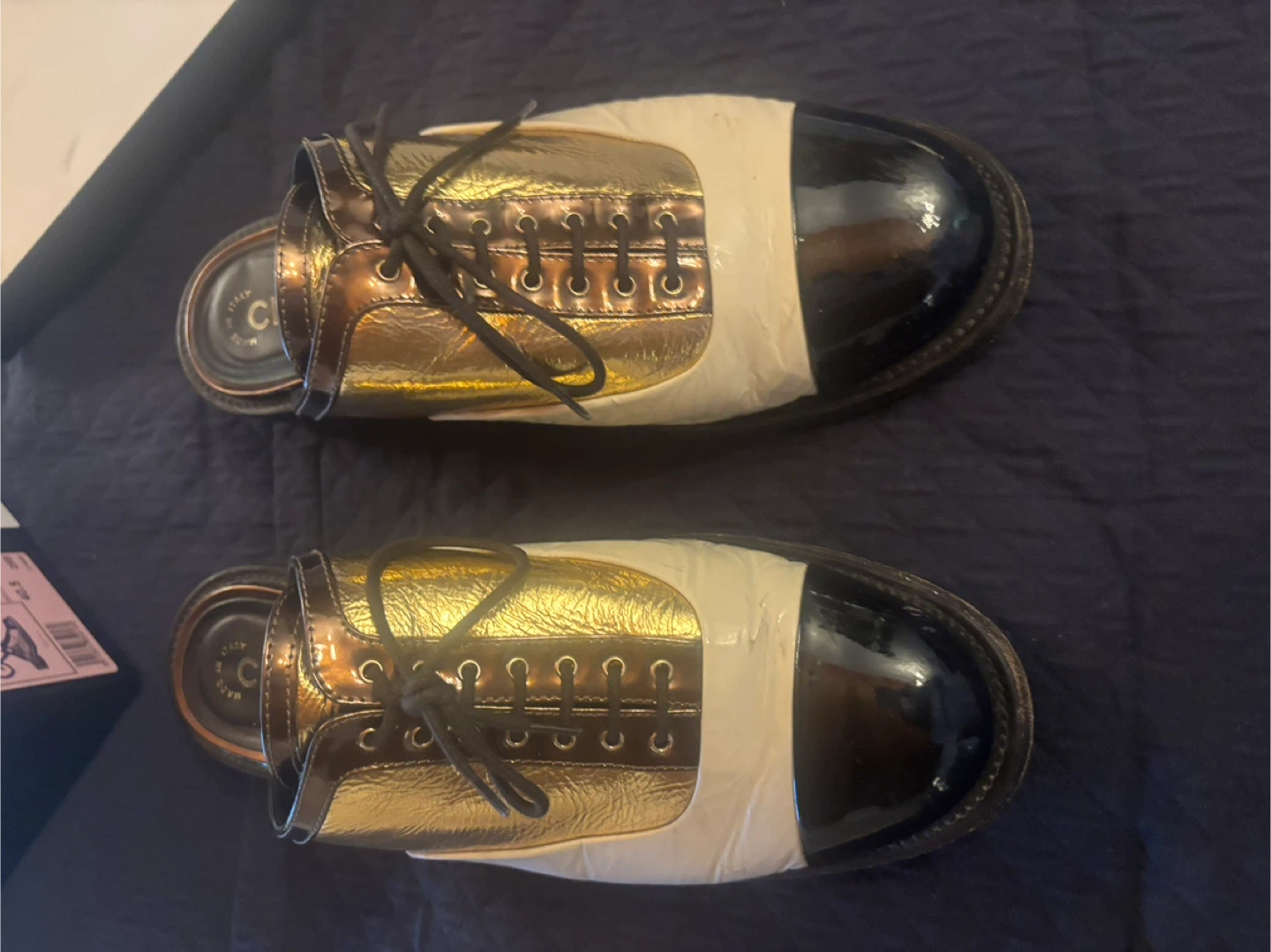 Chanel Gold & Black Mule Shoes - photo 3