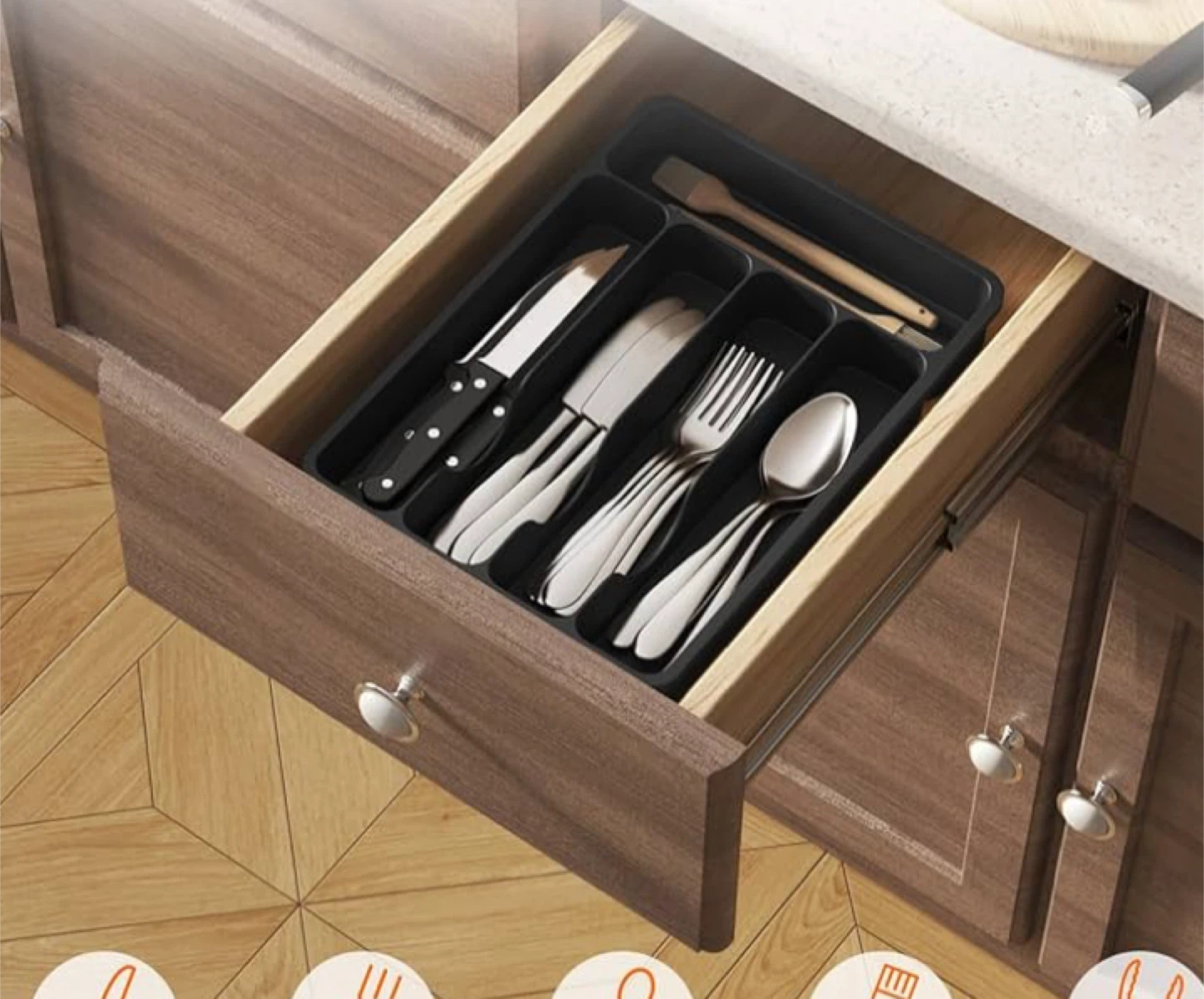 5-Slot Cutlery Organizer Tray - photo 2