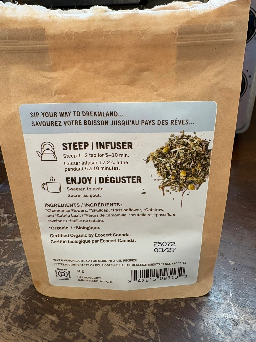 Harmonic Arts Artisan Tea, Dream (Chamomile) - photo 2