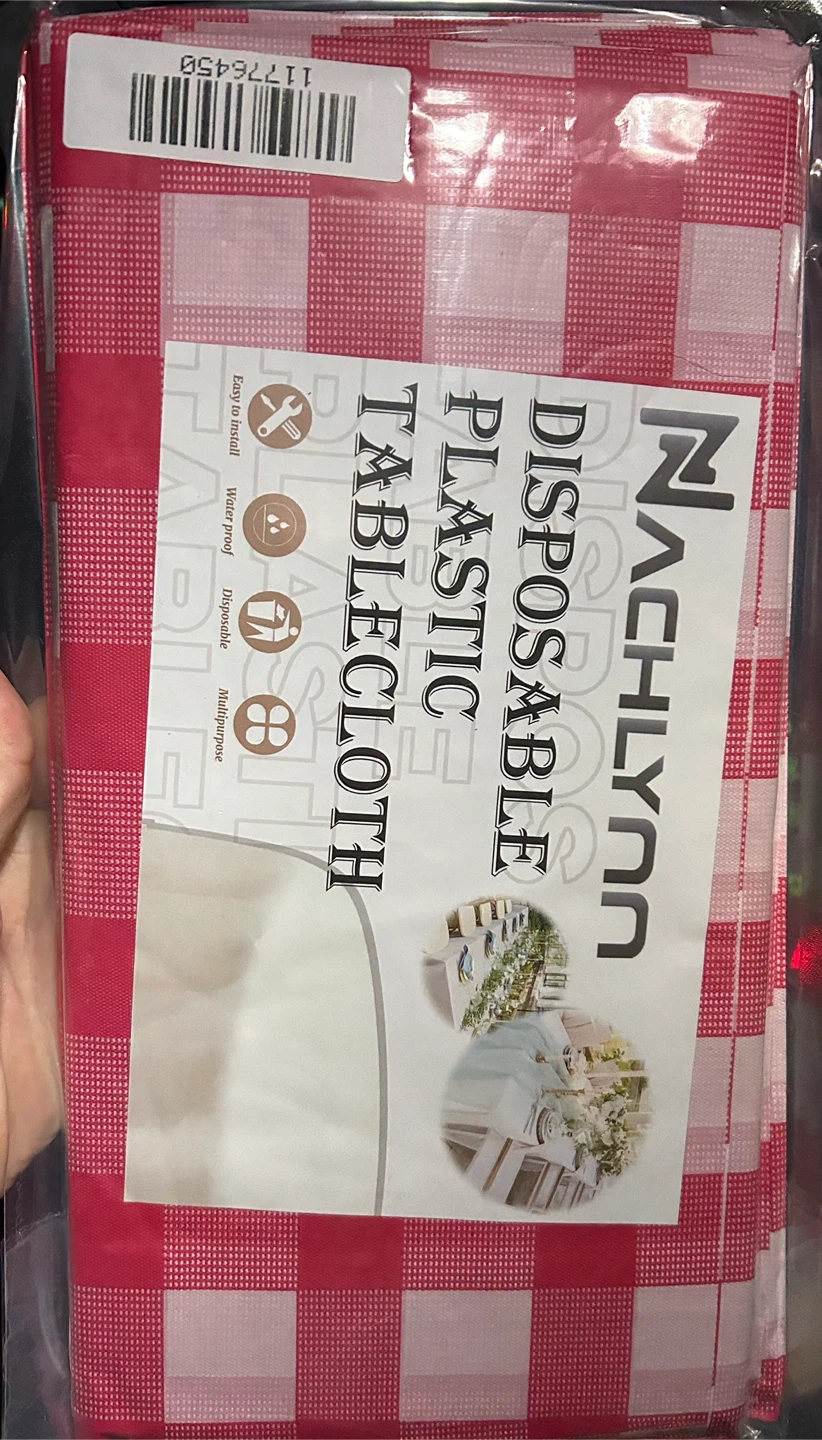 NACHLYNN Plastic Disposable Tablecloth