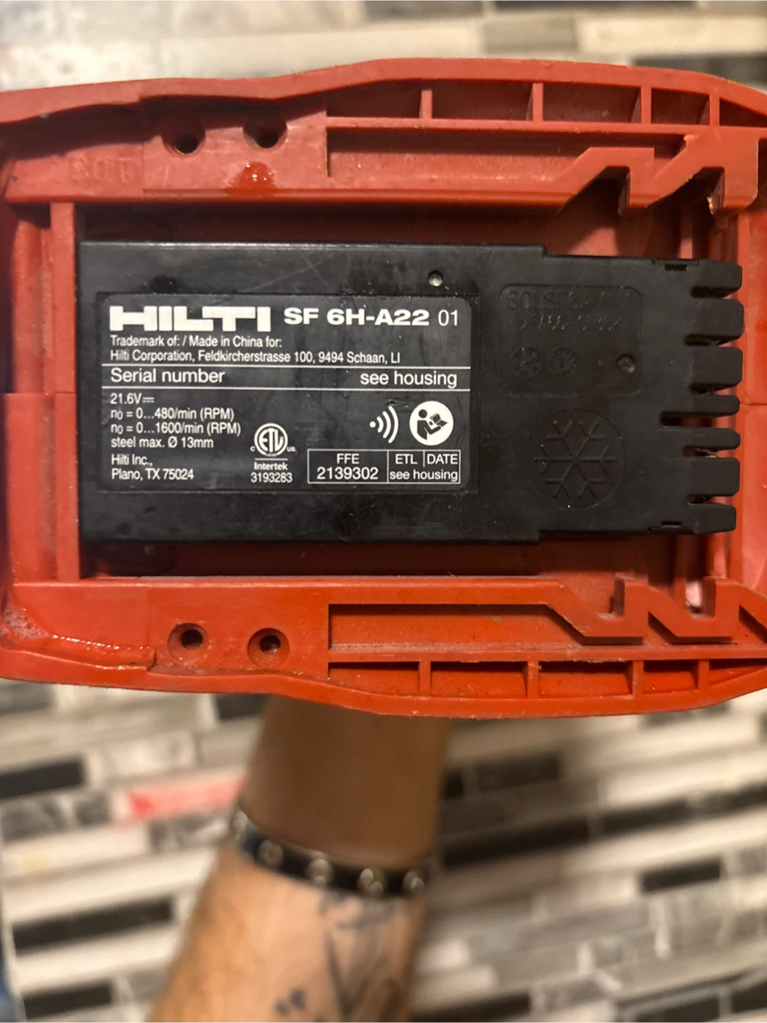 Hilti SF 6H-A22 Cordless Drill/Driver - photo 3