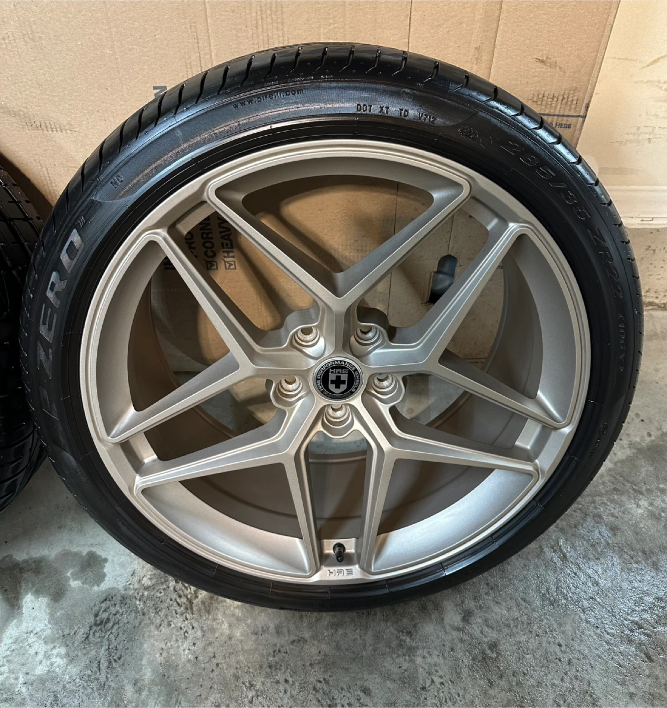 22” HRE STAGGERED RIMS/ PIRELLI TIRES 98%