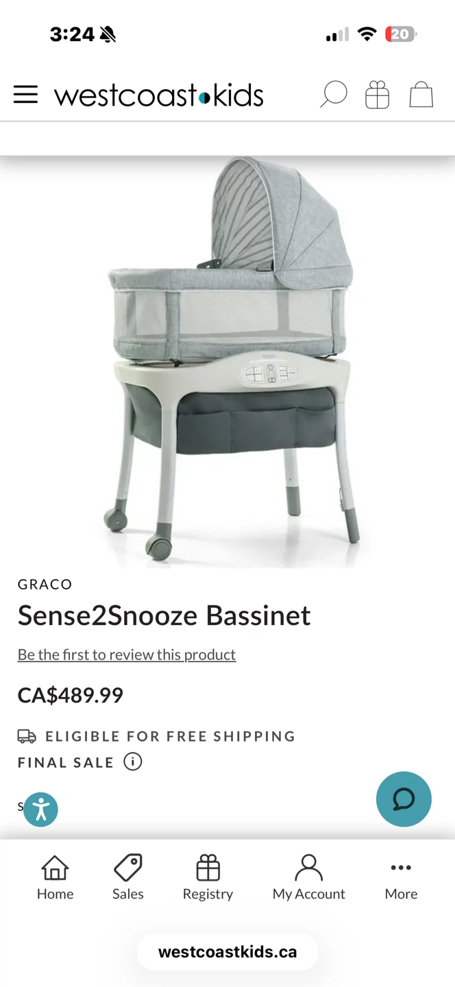 Graco Sense2Snooze Bassinet with Cry Detection - photo 2