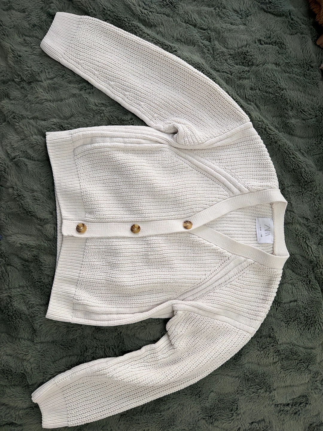 Cream Knit Cardigan - Zara