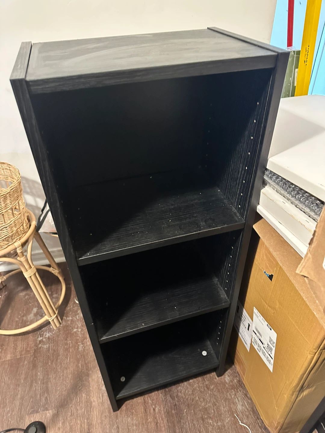 Black 3-Shelf Bookshelf