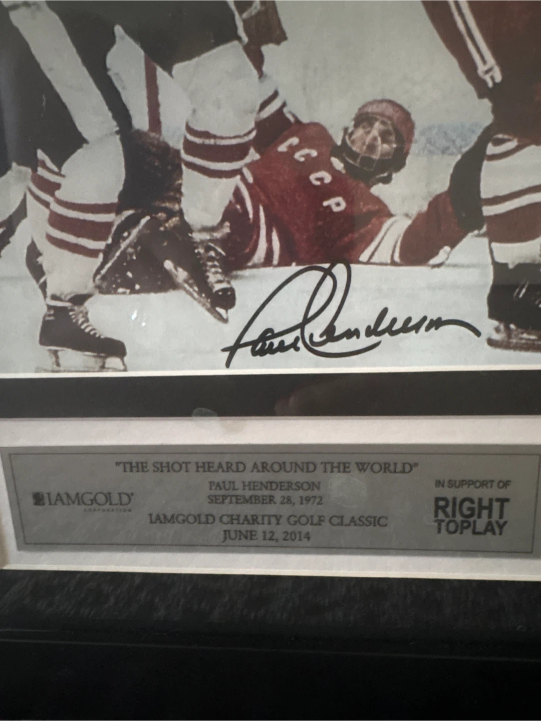 Framed "The Shot Heard Around The World" Paul Henderson - photo 2