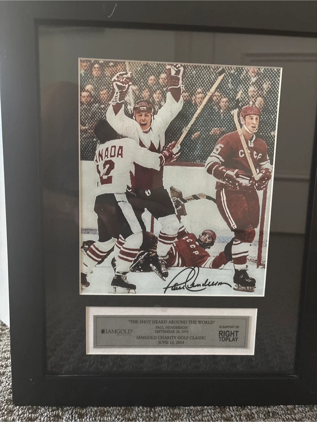 Framed "The Shot Heard Around The World" Paul Henderson