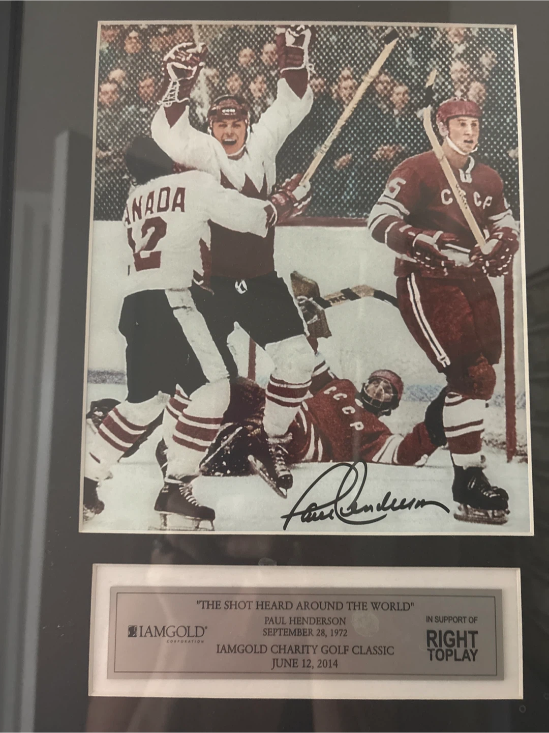 Framed "The Shot Heard Around The World" Paul Henderson - photo 3