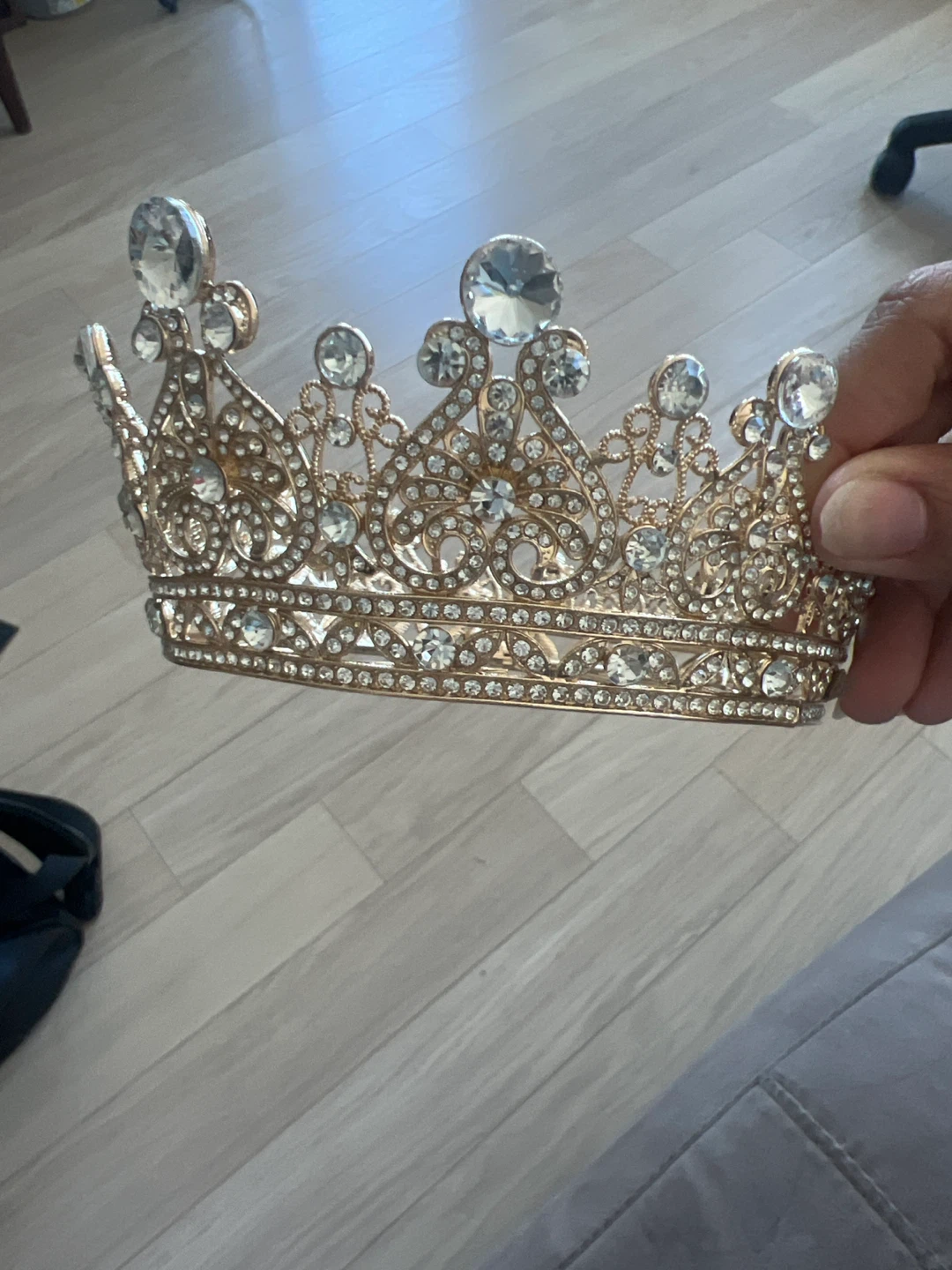 Gold Crystal Crown Tiara - photo 2