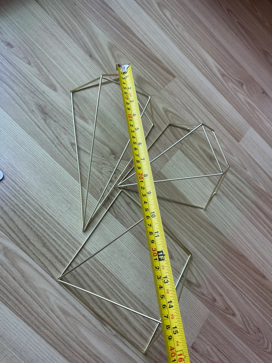 Gold Geometric Wire Decor Set - photo 2