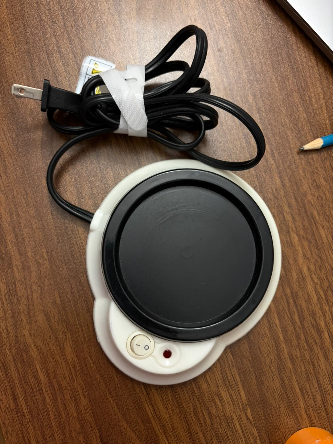 White Electric Mug Warmer with Cord