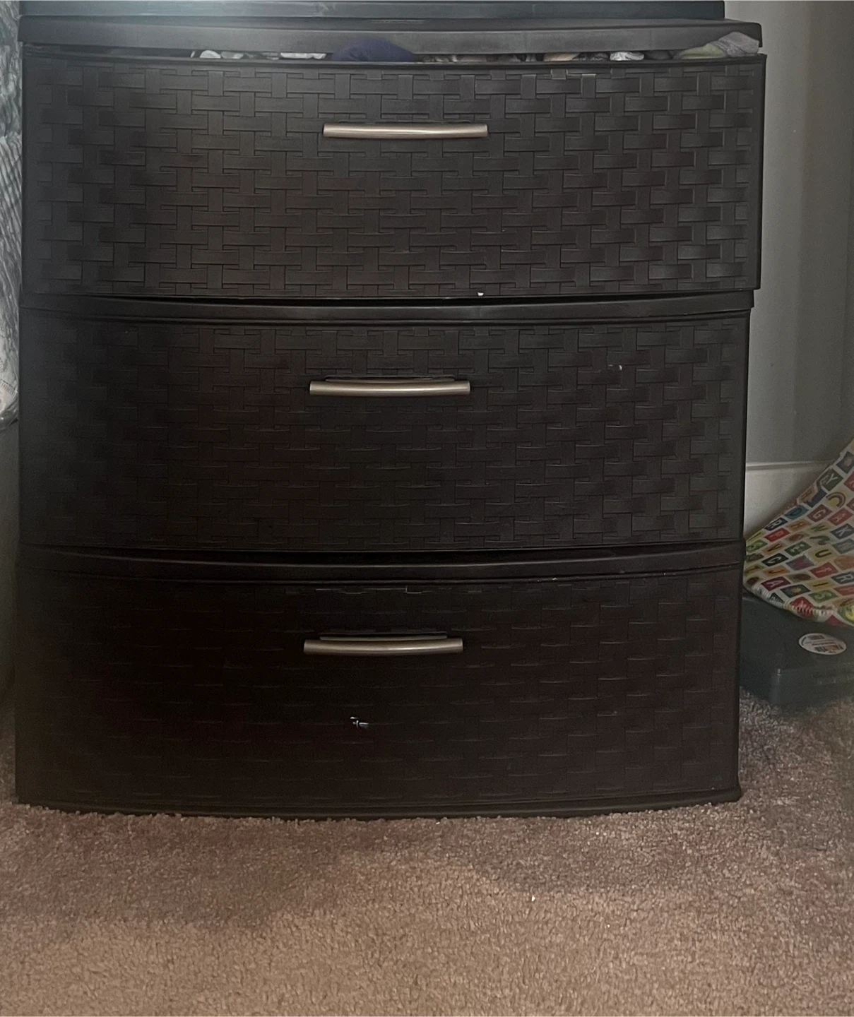 Dark Brown 3-Drawer Storage Unit