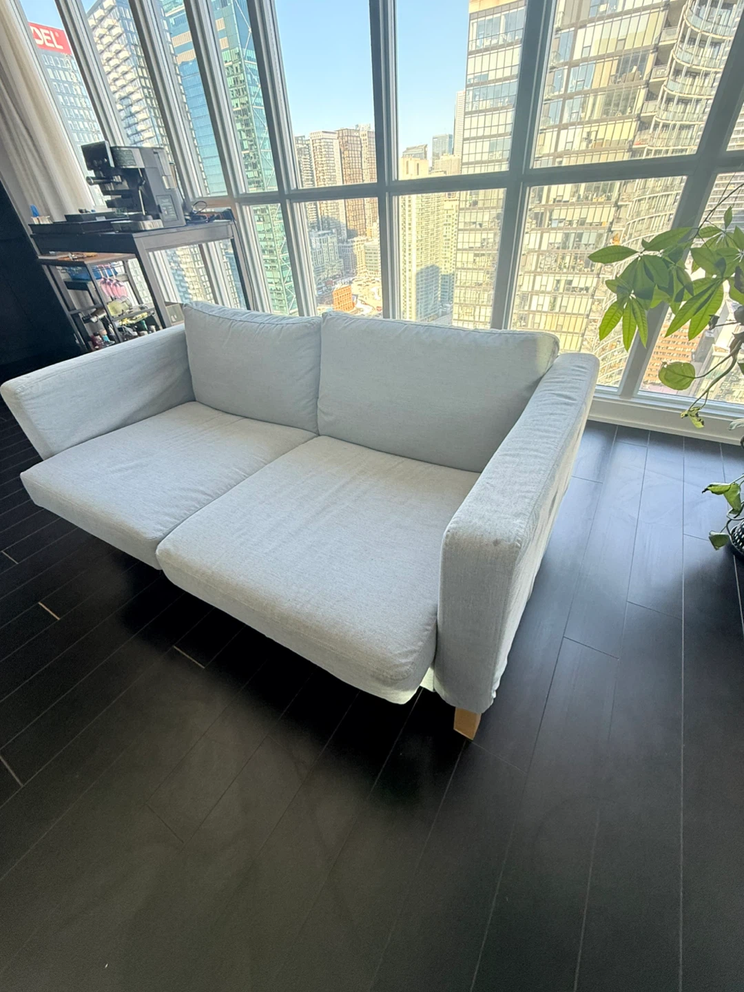 Light Grey Loveseat Sofa - photo 2