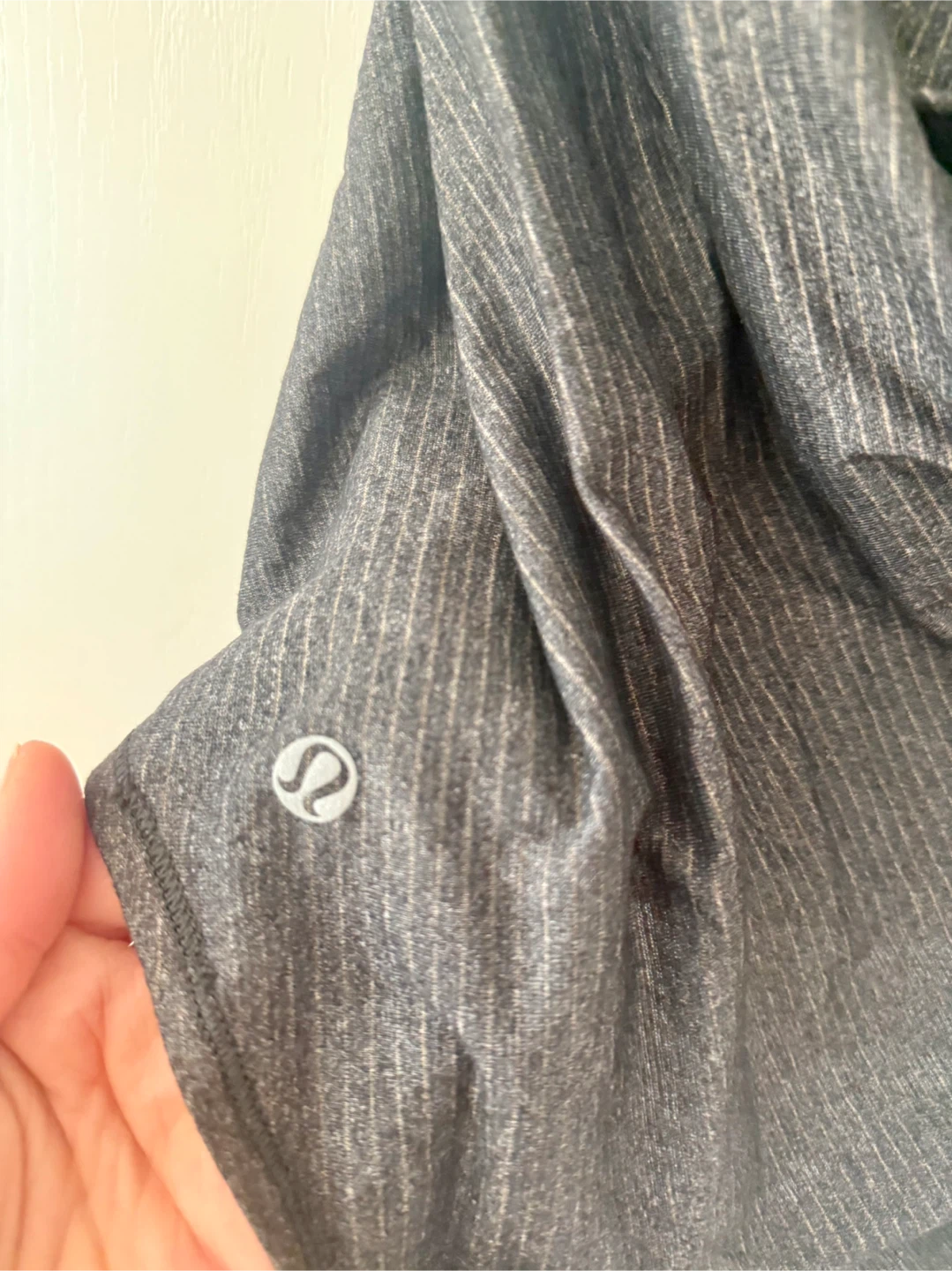 Lululemon Grey Striped Tank Top with Built-in Bra - Size 6 - photo 3