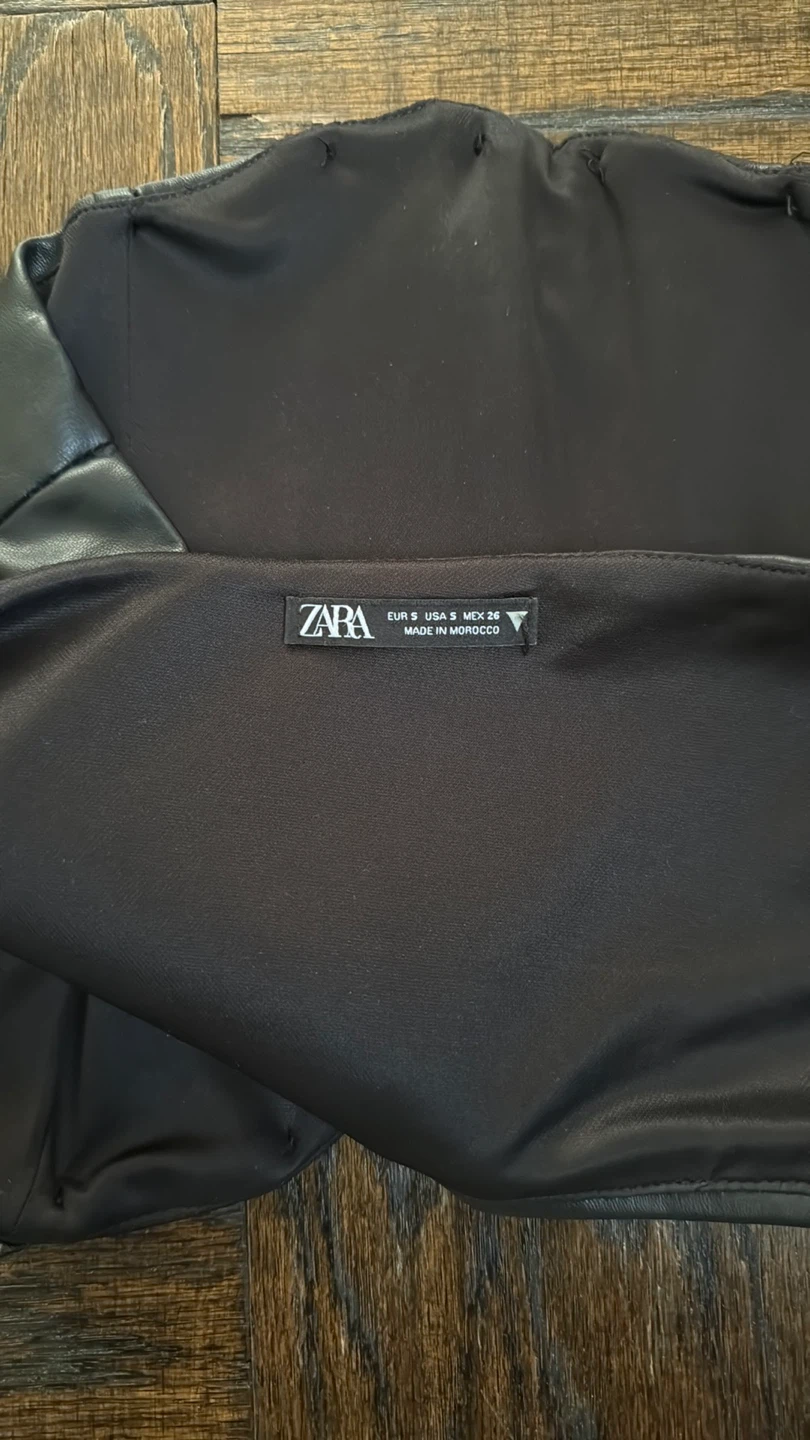 Zara Faux Leather Corset Top - Size S - photo 4
