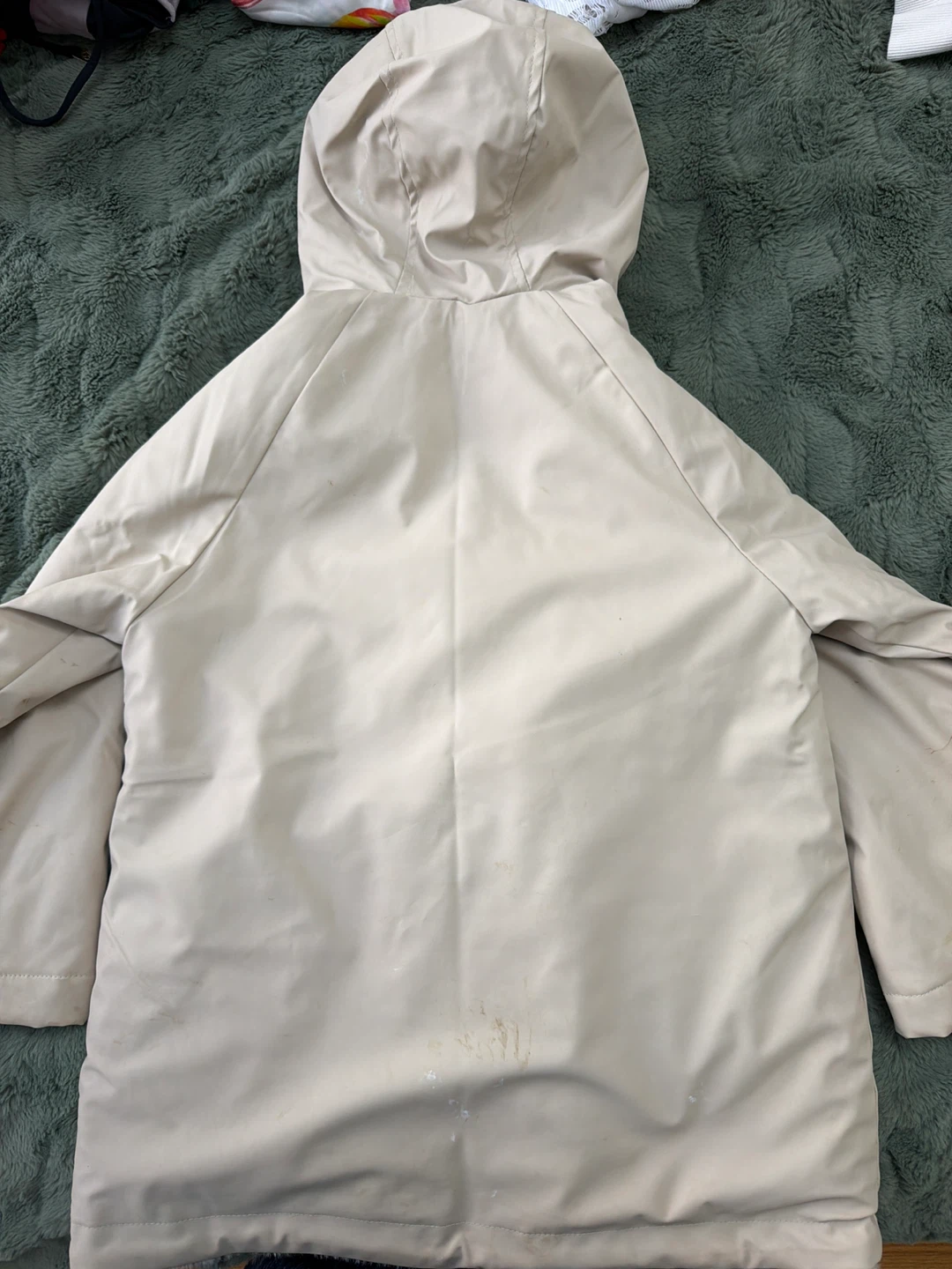Zara Kids Beige Faux Fur Lined Parka Jacket - photo 3