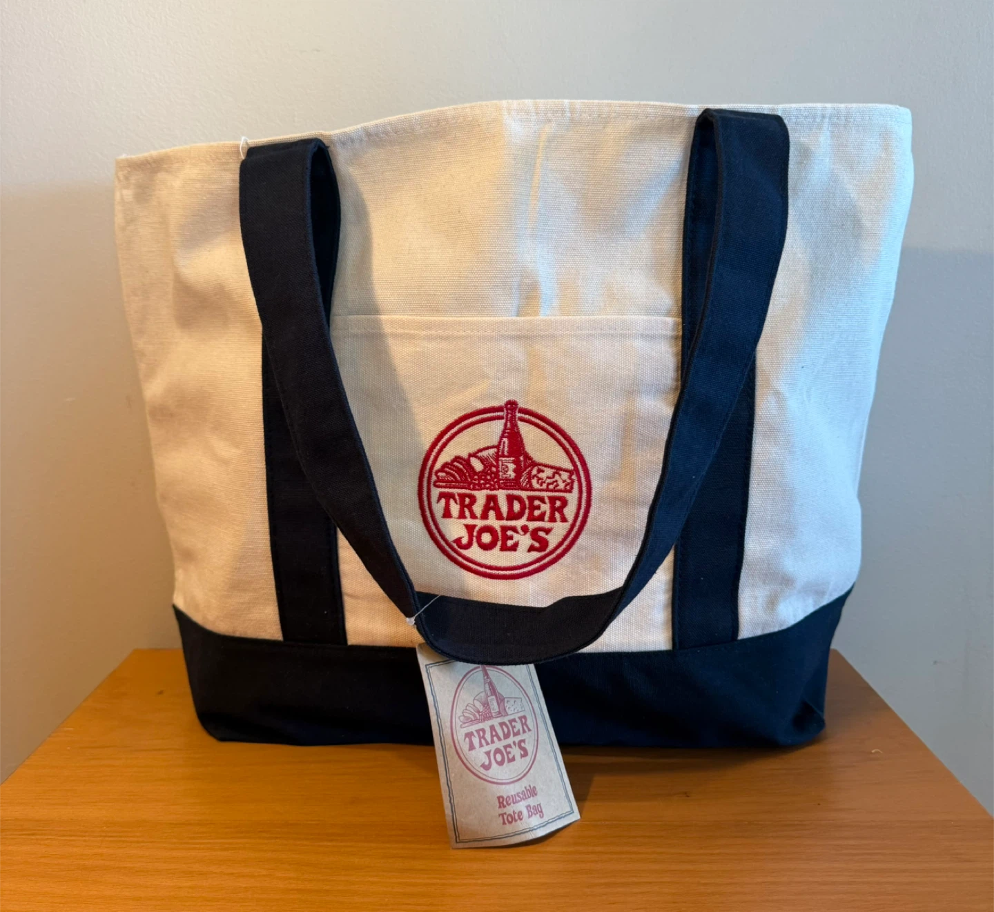 Authentic Trader Joe’s Totes $25.00 Each/full-size- green & blue - photo 4