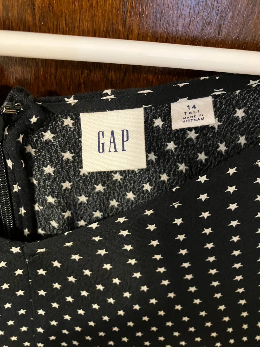GAP Black Star Print Dress Size 14 Tall - photo 2