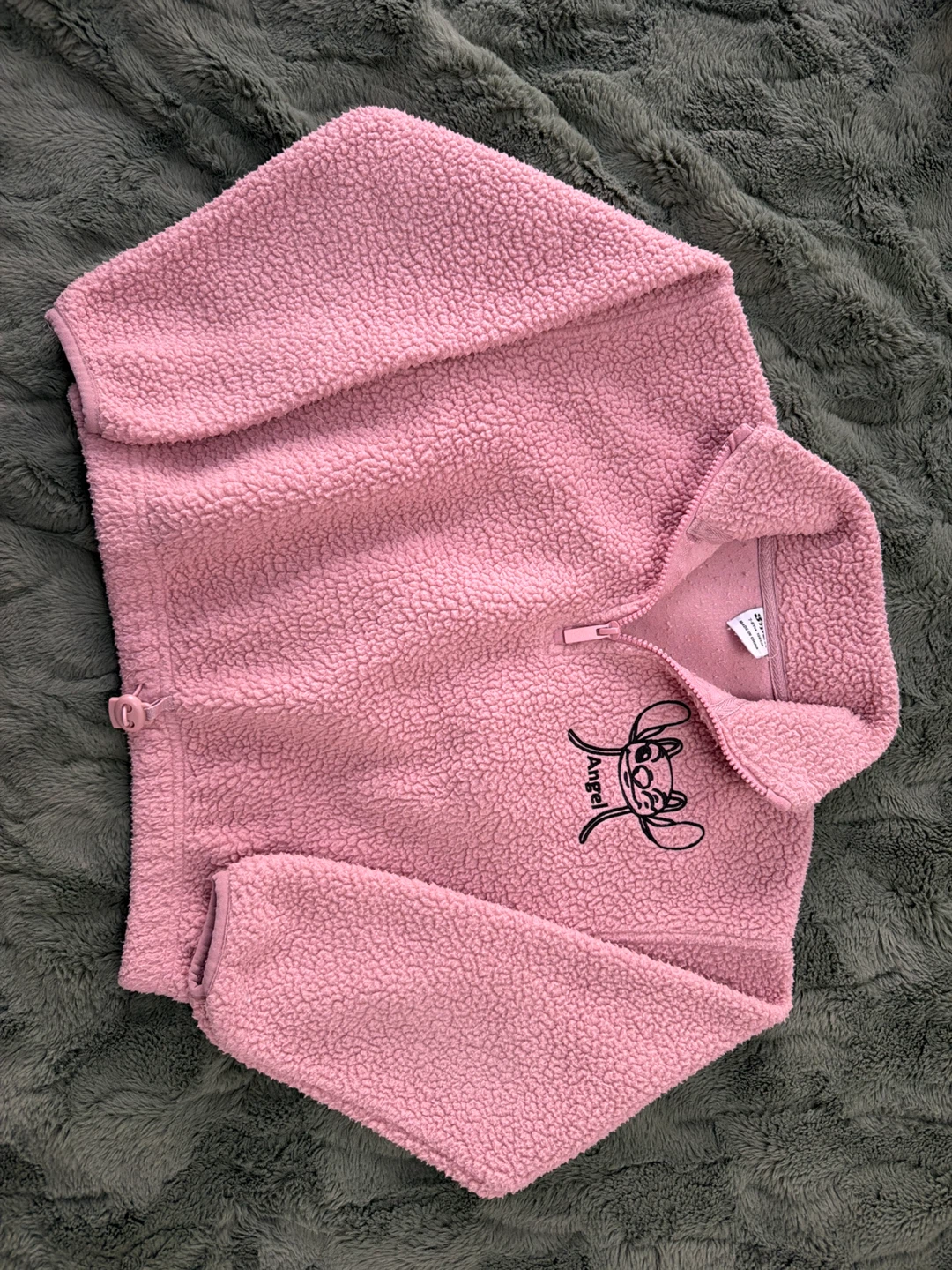 Disney Angel Stitch Sherpa Fleece Pullover Sweatshirt